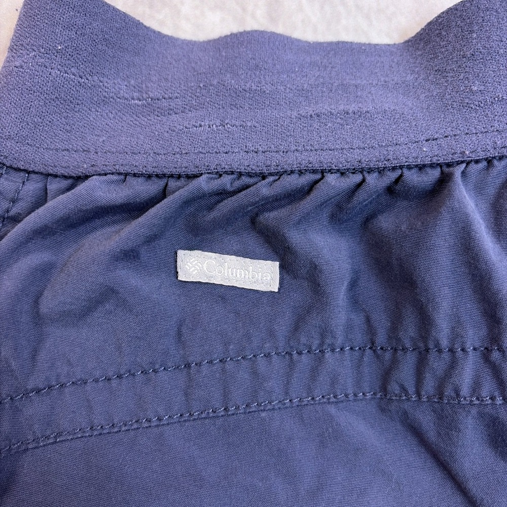 Columbia Womens Navy Blue Hiking Shorts Elastic Waist Stretch Size M Regular - Picture 9 of 11